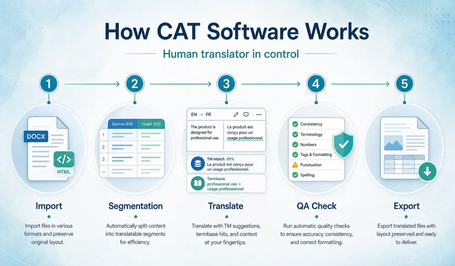 CAT tool workflow