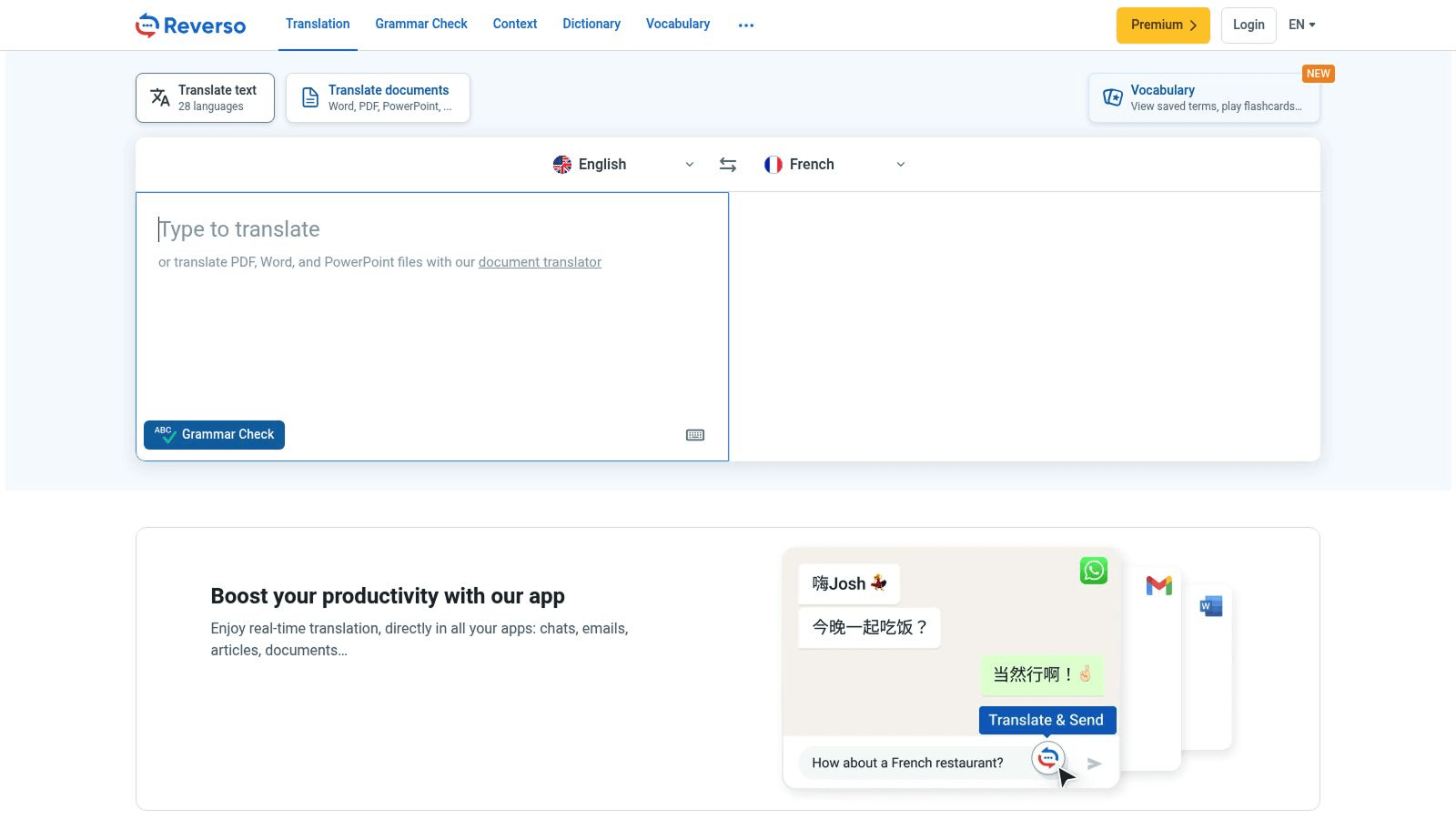 Reverso screenshot